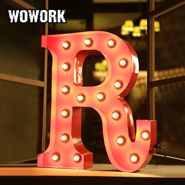 WOWORK Розничная торговля Windows алфавит для украшения долгий срок службы светодиодный светильник подвесной Алфавит буквы свет