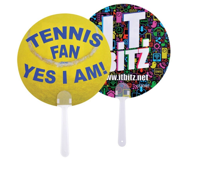 Customized colorful pattern Printing PP Plastic Manual Hand Fan Promotional Plastic Hand Fan