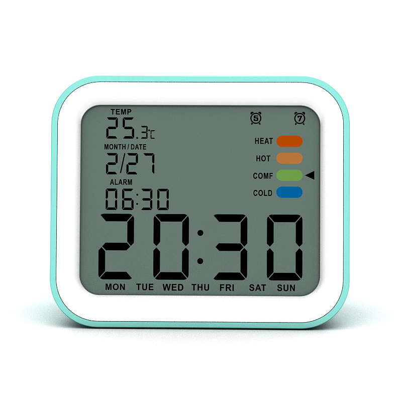 Newe частная форма ABS LCD будильник с температурой и подсветкой