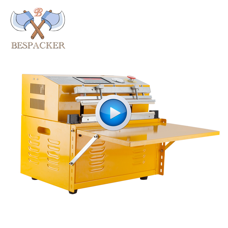 Bespacker DZQ-400TE Автоматический Внешний вид рыбы еды вакуумный азота промывки закаточная упаковочная машина