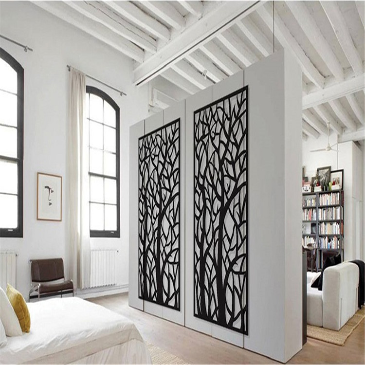 lase cut metal room screen partition decorative sheet cut metal panels