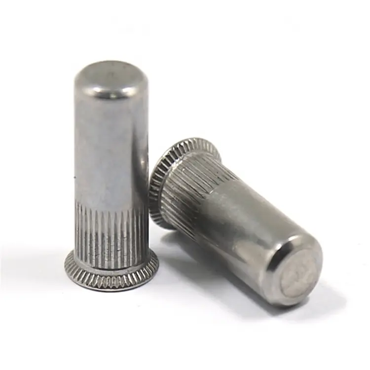 M3-M10 Stainless Steel Flat head Knurled Body Close End Rivet Nut Sealed Blind threaded inserts nut