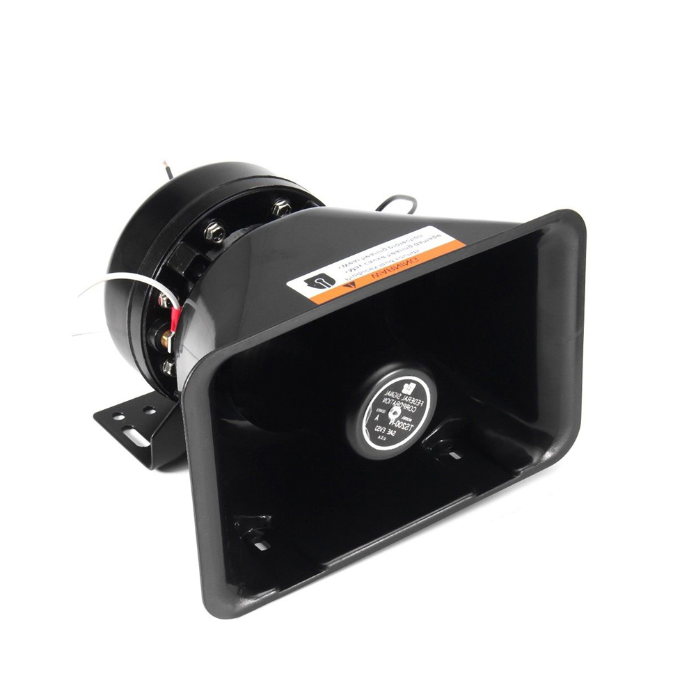 Gdwllighting 12V 200W супер громкий звуковой сигнал полицейская сирена аварийного автомобиля сигнальное устройство черная Автомобильная сигнализация сирена динамик, громкоговоритель рупорного типа
