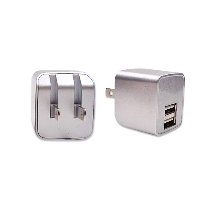 2,4 Ампер Двойной USB порт дорожное настенное зарядное устройство куб со складной вилкой