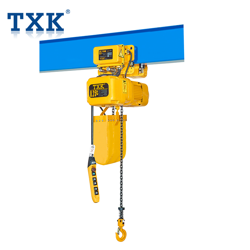 TXK ER2 250kg electric chain lifting hoist manufacturer with trolley with inverter