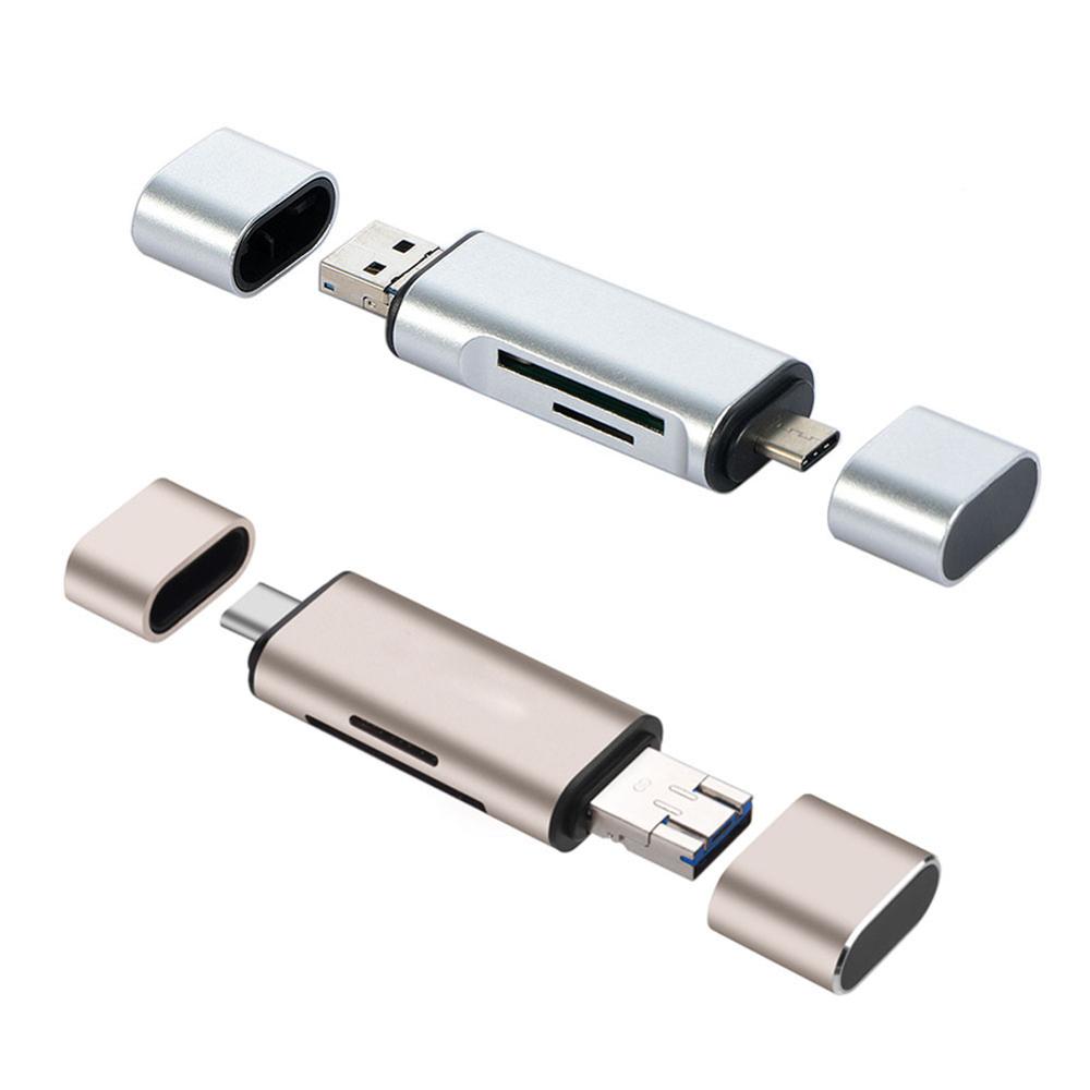 3 в 1 Micro USB Combo для 2 слота TF SD Type C дешевый мини все в одном кардридер для телефона Android планшетного ПК