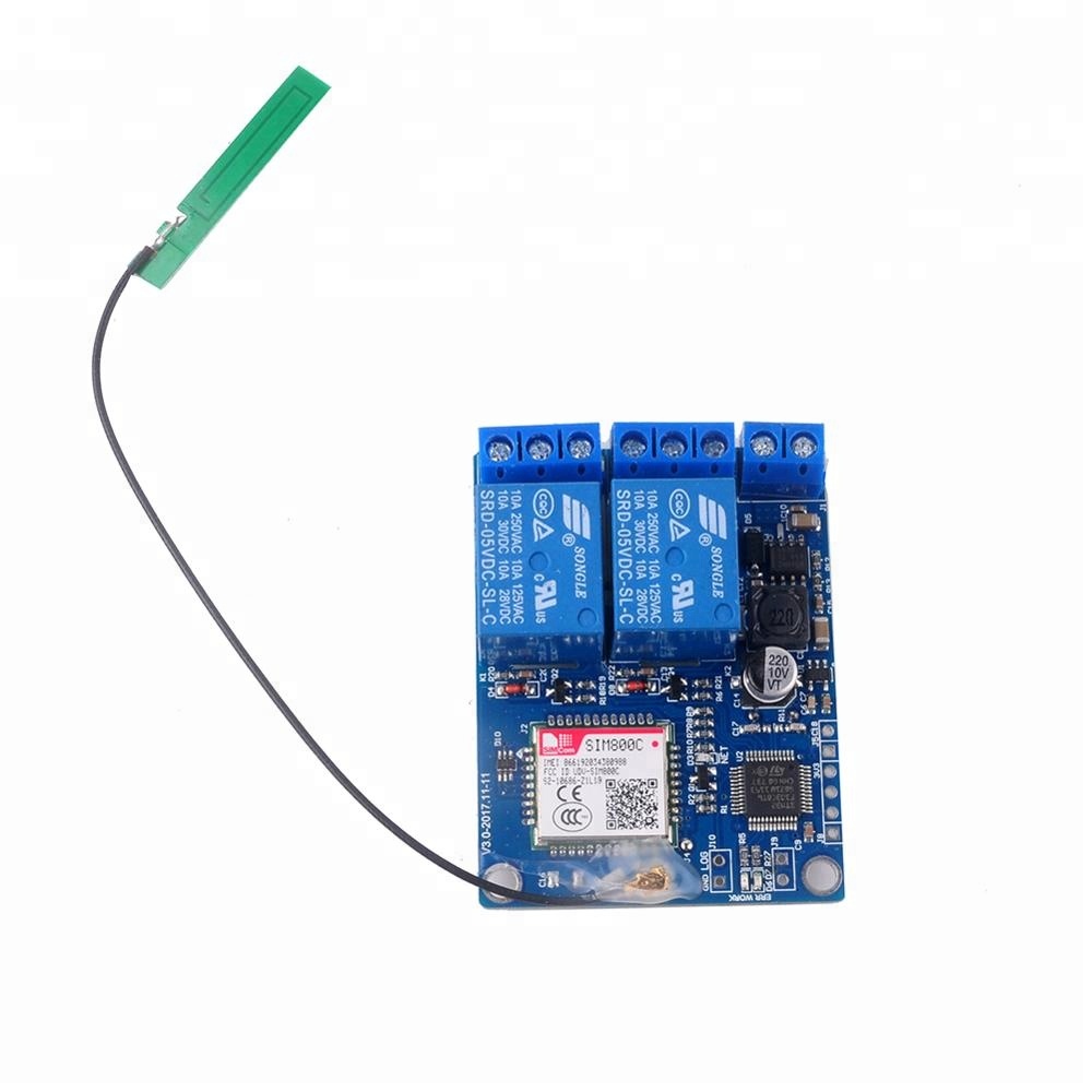 2 канальный релейный модуль SMS GSM удаленный контроль переключатель SIM800C STM32F103CBT6 для парника кислородный насос