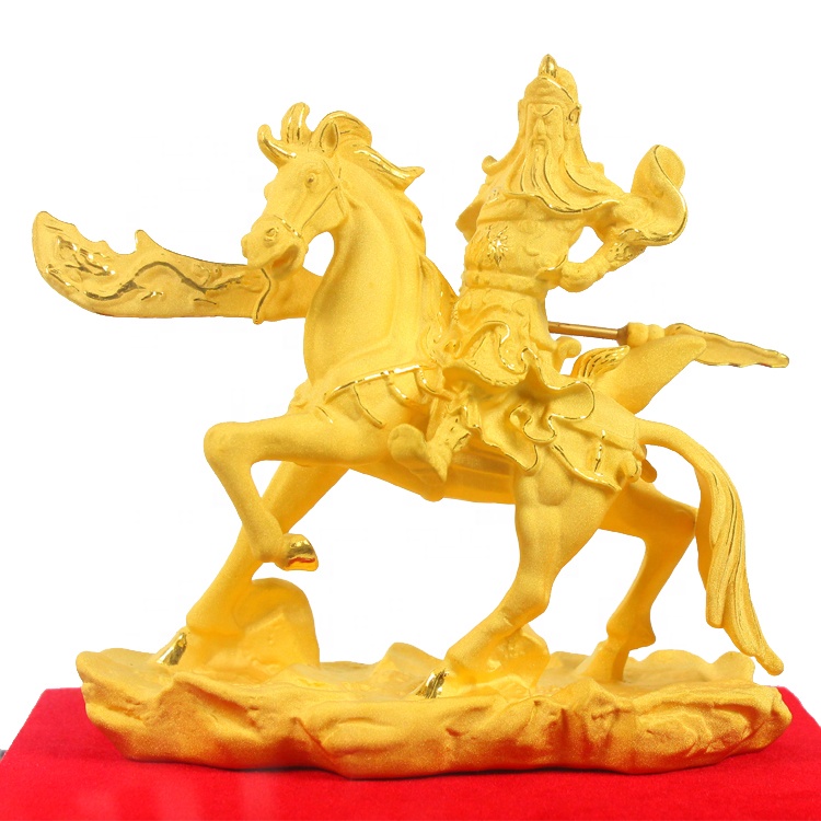 Высокое качество бронза Guan Yu статуя фабрики Китая 24 к позолоченные Guan Gong Yu для продажи