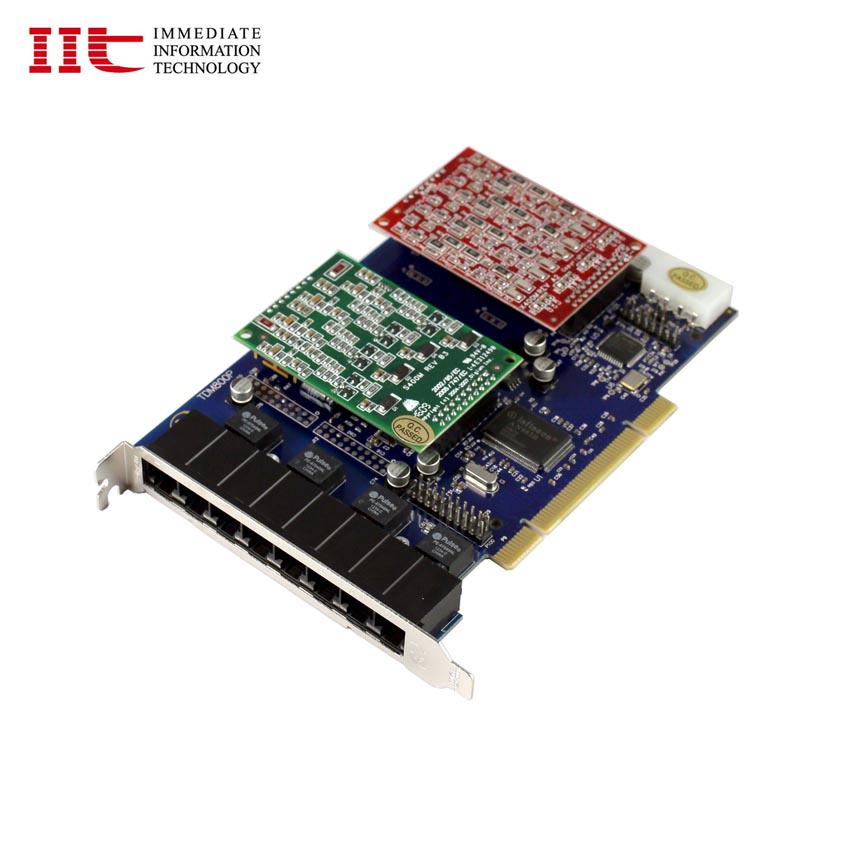 IIT TDM800P 8 портов с 8 FXO Asterisk card для Voip IP PBX Digium TDM800P Openvox A800P ATCOM AX800P FreePBX