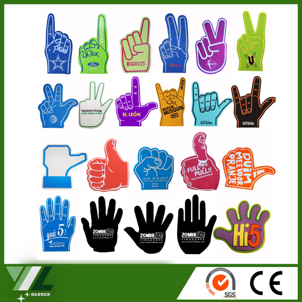 Promotional big custom shocker eva foam finger cheering hands for cheer
