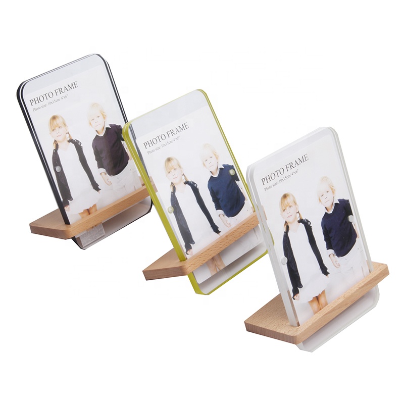 New style wooden stand acrylic photo frames with different colors