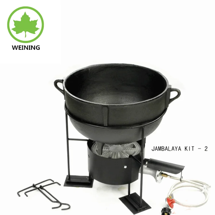 Pre-seasoned Cast Iron 15-gallon Jambalaya Pot