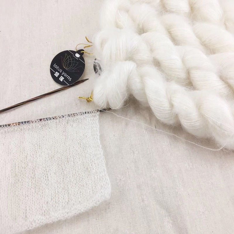 Lotus Yarn 65% детская мохеровая 35% шелковая мохеровая шерстяная пряжа