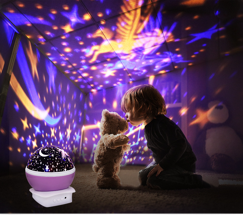 Сверхмощный бисерный LED 360 градусов романтический номер вращающийся Космос Звезда проектор звездного неба лампа