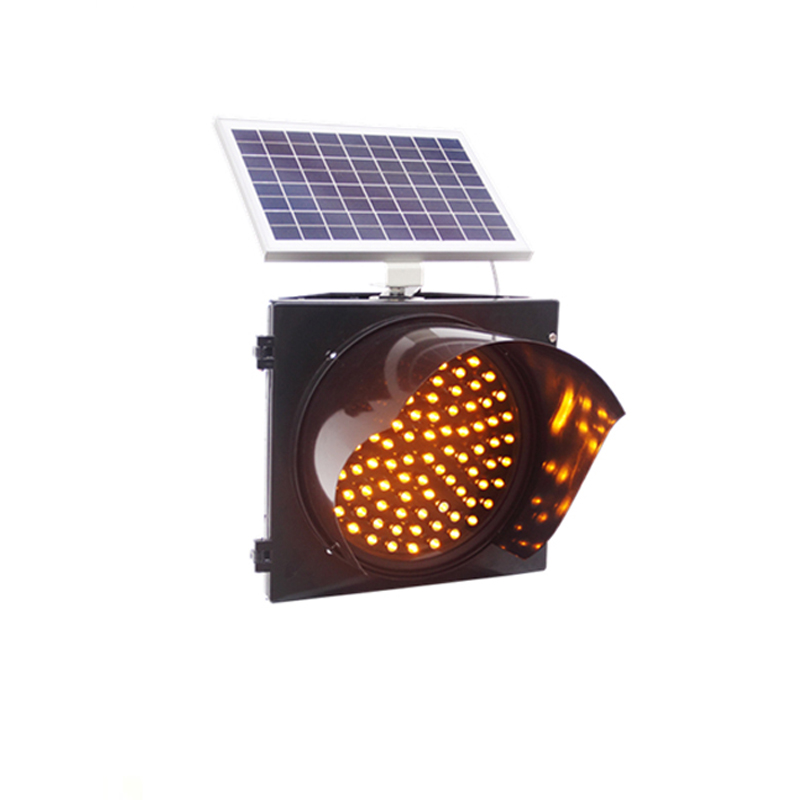 hot item 300mm traffic yellow flashing warning light solar power traffic warning lamp