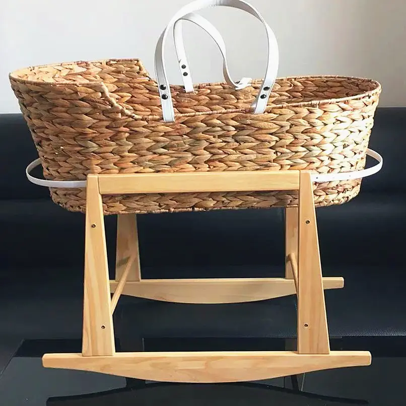2019 new design seagrass baby moses basket and stand photo