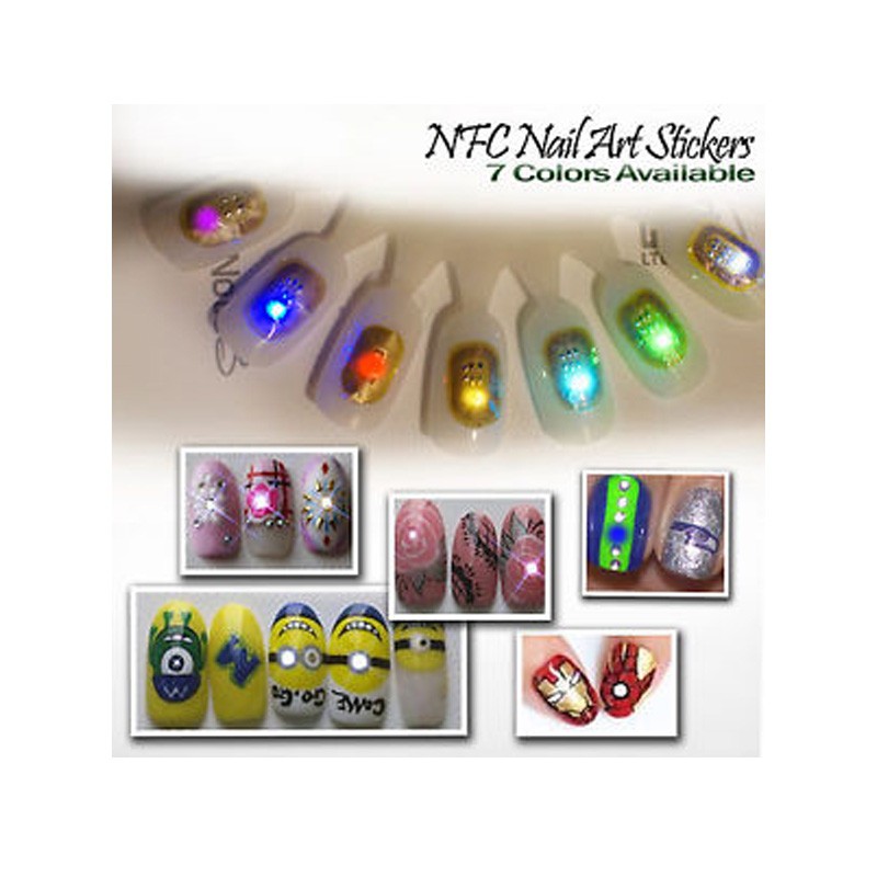 Модная светодиодная наклейка для ногтей NFC RFID