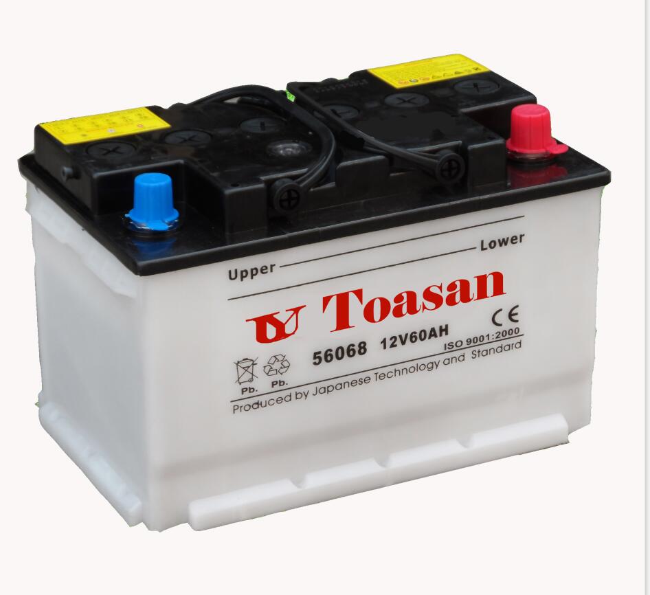 TOASAN TOP DIN 56068 свинцово-кислотный 12 в 60 ач сухозаряженный автомобильный аккумулятор для запуска