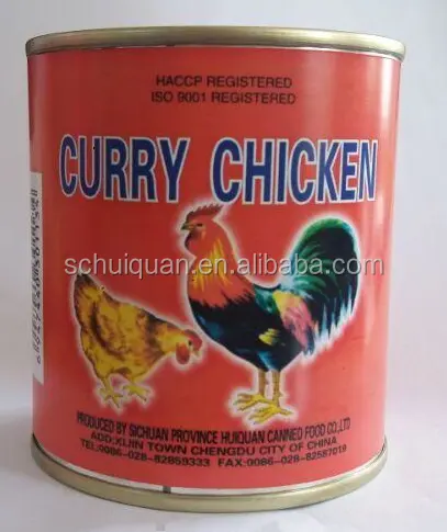 buy direct from china wholesale, canned chicken 312g Canned Curry Chicken