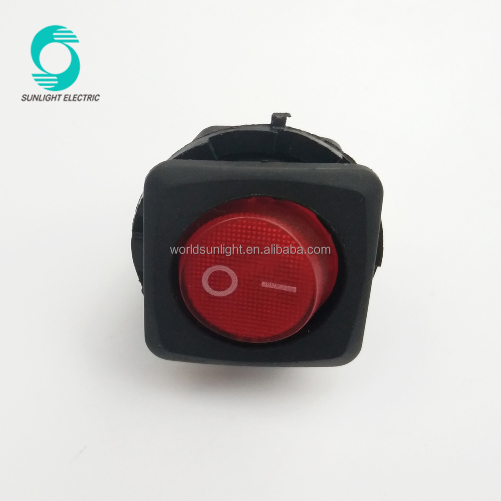 KCD1-102N-7 220v красный светодиод с подсветкой t85 3 pin SPDT кулисный переключатель