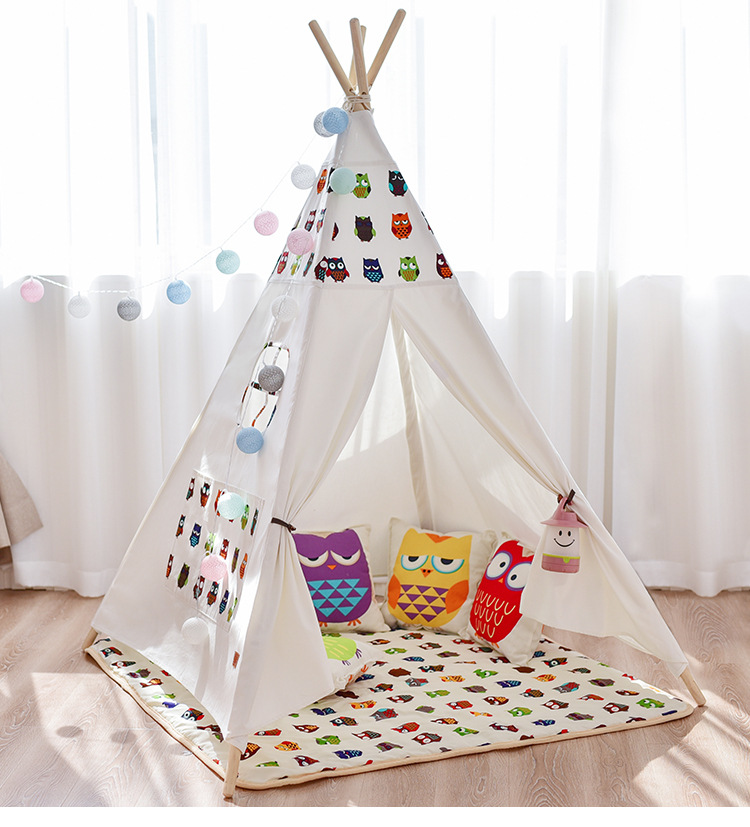 Поп детская игровая палатка Wigwam Хлопок Холст Дети тент индейский вигвам