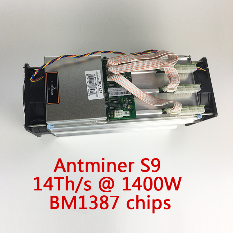 Cryptominers только добыча bitmain S9 Antminer с блоком питания 14Th/S Bitcoin шахтера горнодобывающей