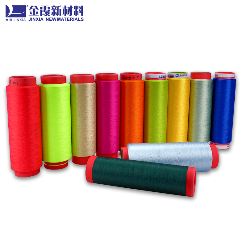 JINXIA 150D/144F Dope dyed polyester filament yarn dty polyester knitting yarn