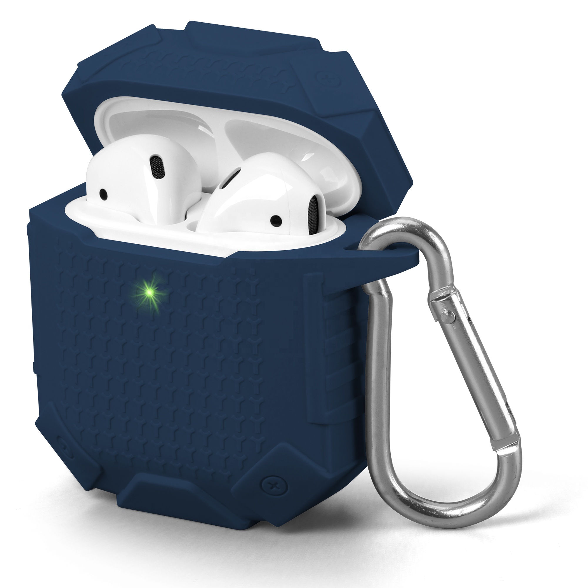 Удивительный чехол для AirPod, защитный силиконовый чехол для AirPod, передние светодиодные ушные крючки, зажимы для ремней