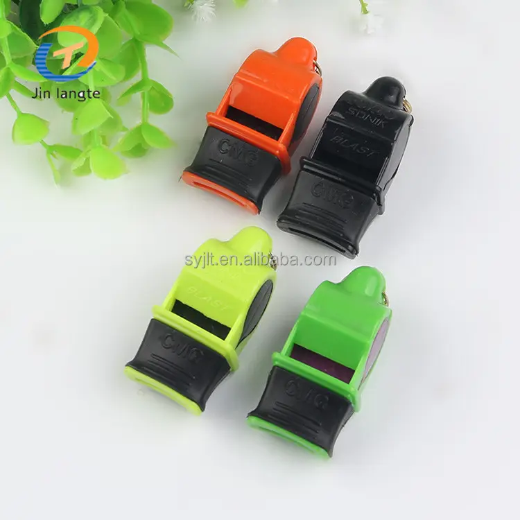 2018 Promotional custom color plastic sonic whistle race track whistle from china