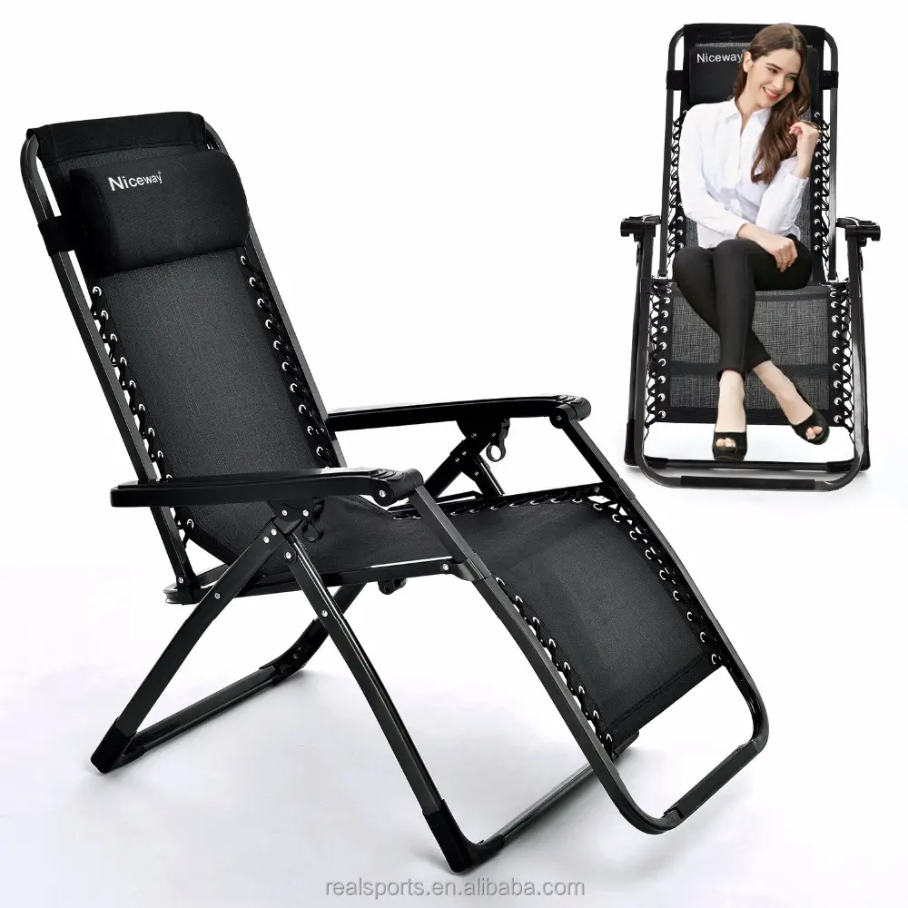 Amazon folding zero gravity chair outdoor folding reclining beach chair folding sun lounge Garden Chairs