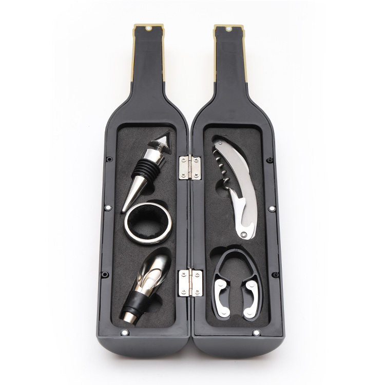 Wholesale Custom Private Logo PVC Bottle Box Red Wine Bottle Opener Gift Set