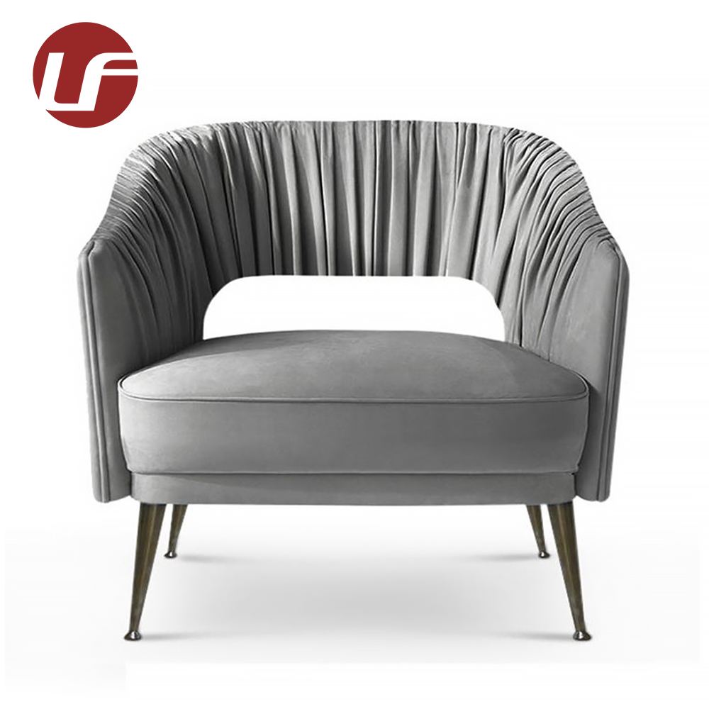 High end simple design soft sofa luxury furniture solid wood hotel sofa