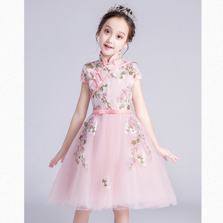 LA242 2019 Hot Cute Baby Girl Frocks Design Short Sleeve Baby Girl Summer Dress