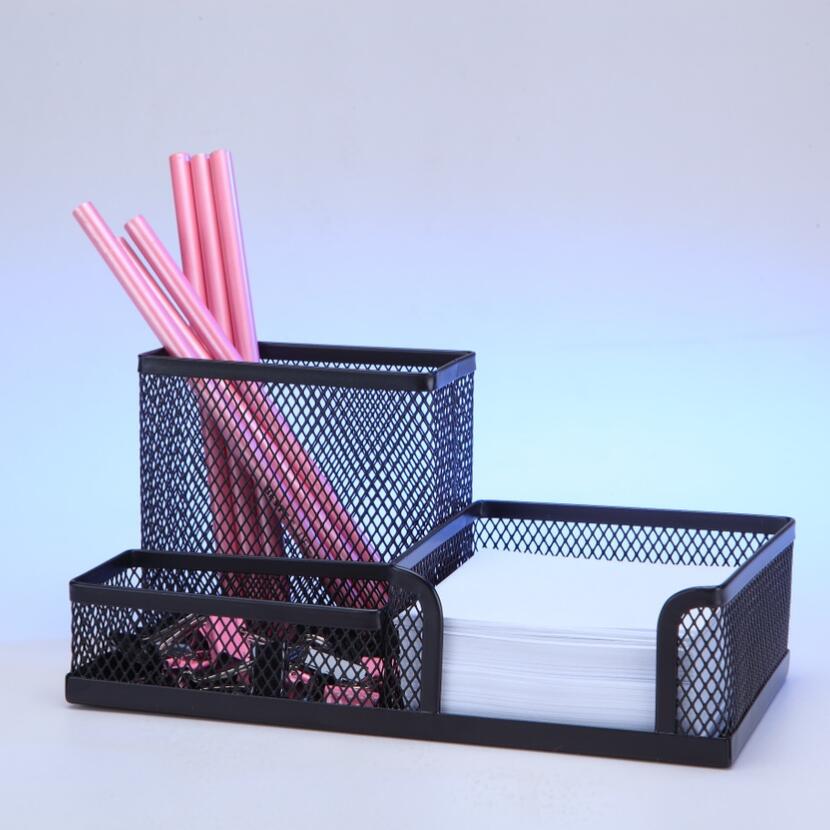 Metal Mesh Office Stationery Desk Organizer Desk Storage For Office Supplies