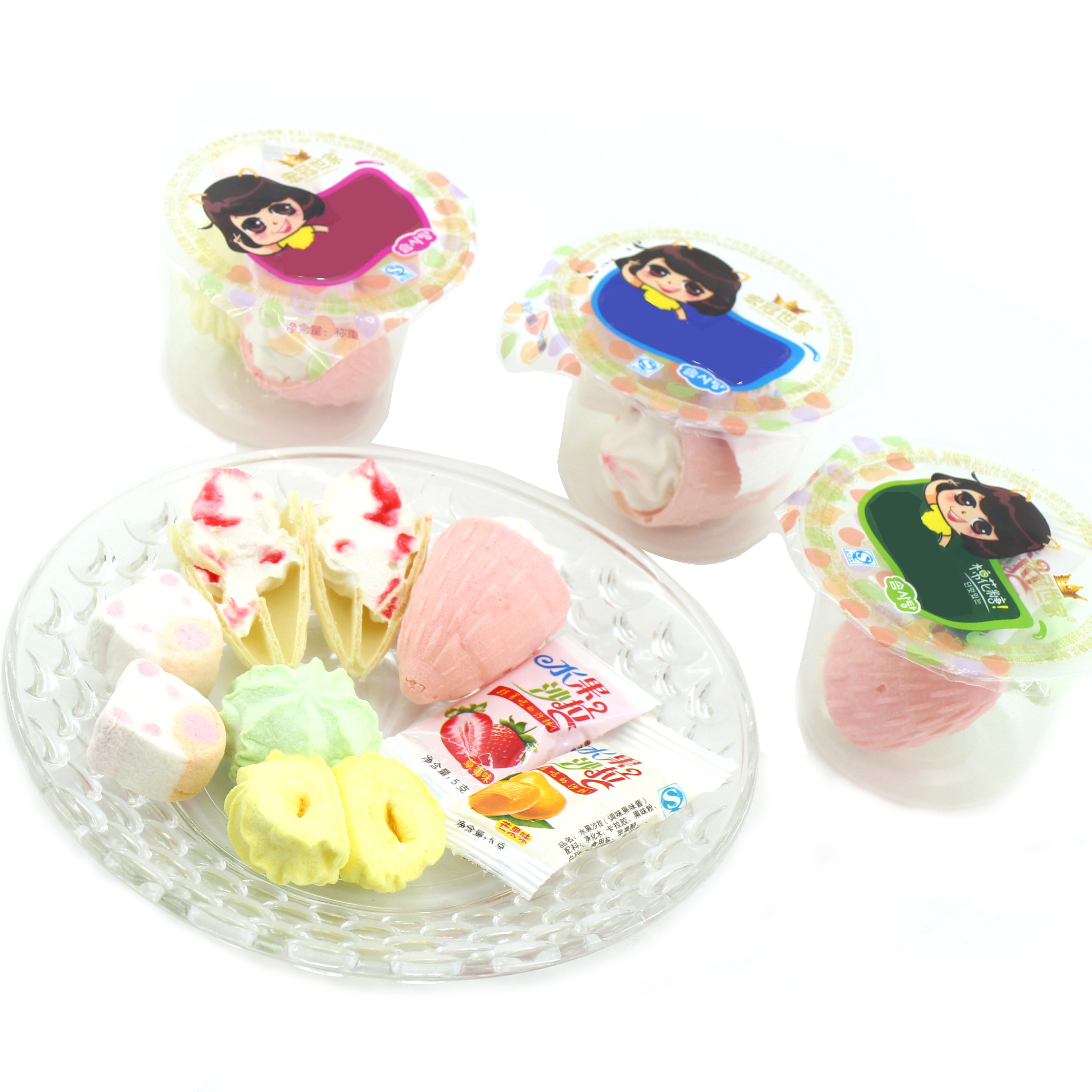 Multi shape Marshmallow Cup with Fruity Jam