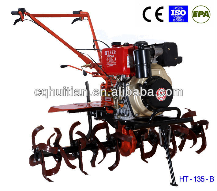 9HP HT135 дизельный прочный культиватор для зеленого дома или сада