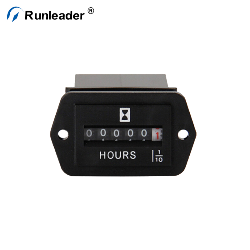 Runleader 12 В 24 в 36 в 48 в 60 в 72 в механический двигатель счетчик часов генератор часов 6-50 в