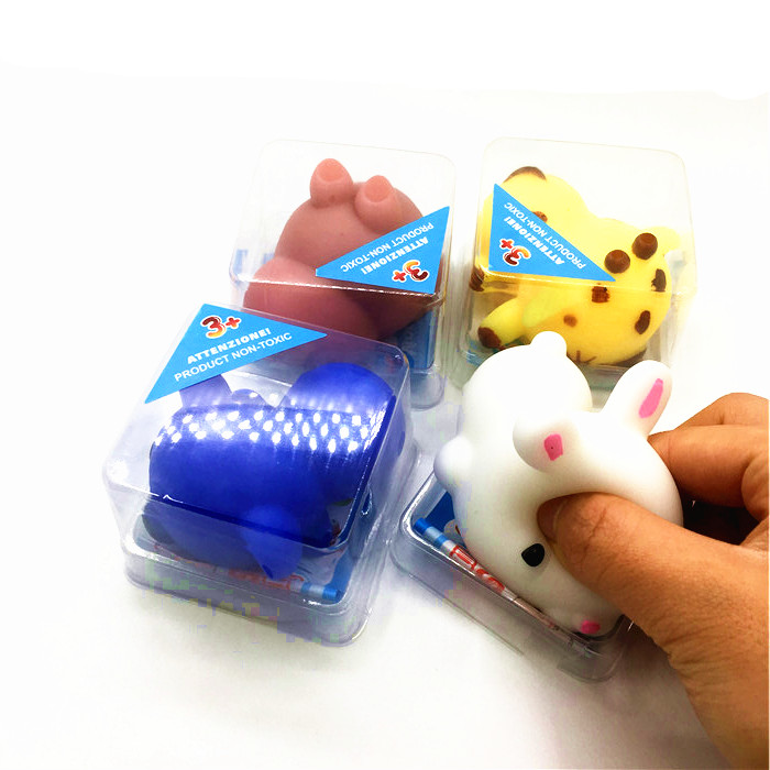 Горячая продажа Amazon jumbo mochi сжимаемые медленно поднимающиеся игрушки животные 3D милая Tpr сжимаемая игрушка