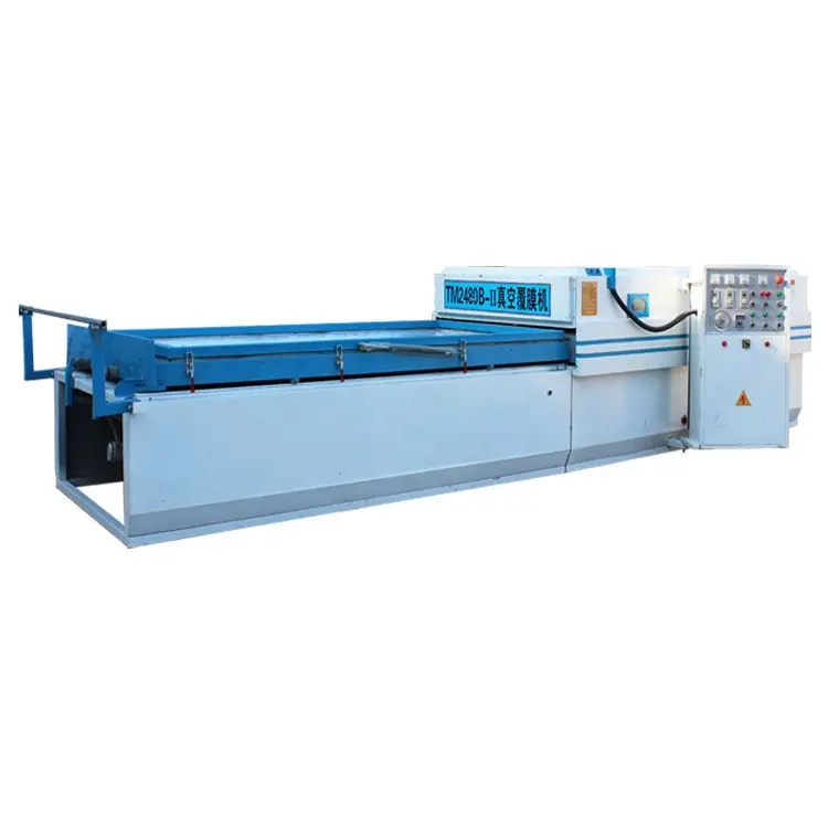 MDF door PVC film vacuum laminating press machine price/wood veneer vacuum membrane press machine for wood kitchen cabinet
