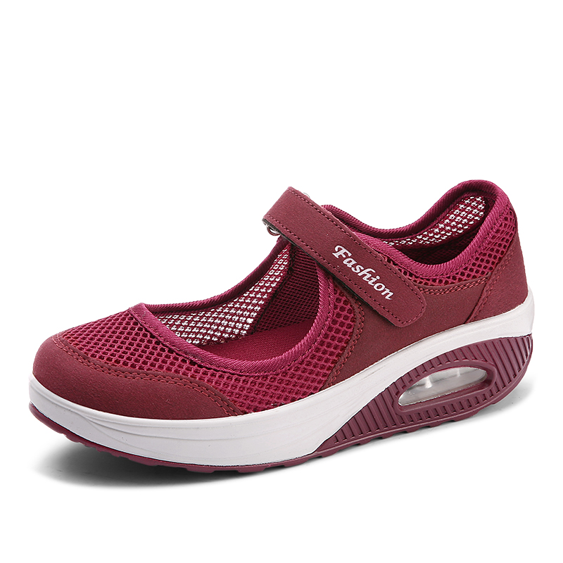 Zapatillas/женские кроссовки, увеличивающие рост, удобные, легкие, летние, из дышащей сетки, для прогулок, женская спортивная обувь, 2019