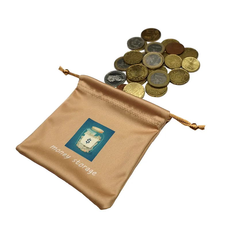 Fashion Custom Microfiber Drawstring Coin Soft Bag Pouch With Logo