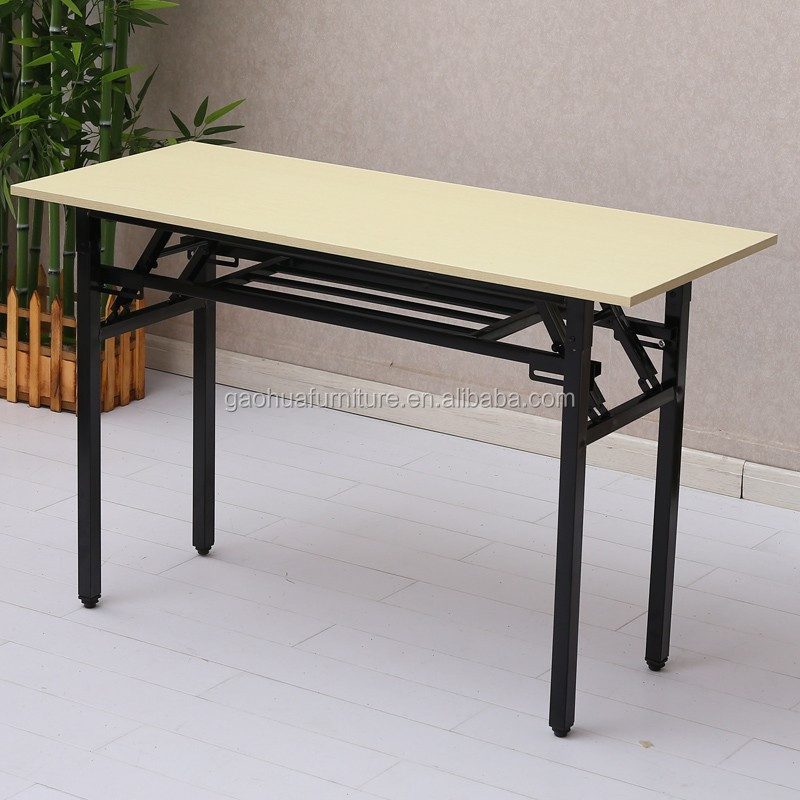 top selling folding metal legs dining table good quality MDF top dining table for dining room