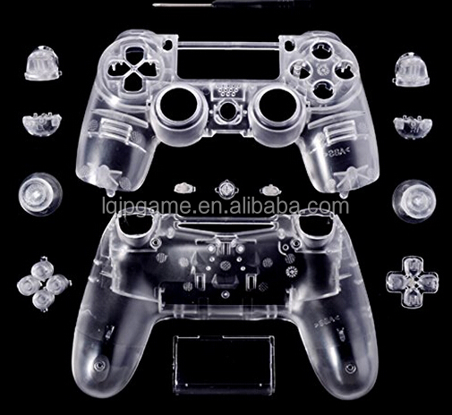Прозрачный чехол для контроллера PS4 с полным покрытием корпуса