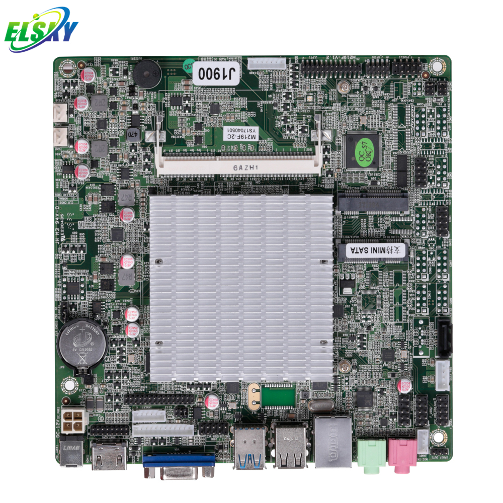 Intel Celeron Mini-itx 170*170 мм Dual LAN 6COM 8USB безвентиляторная материнская плата J1900