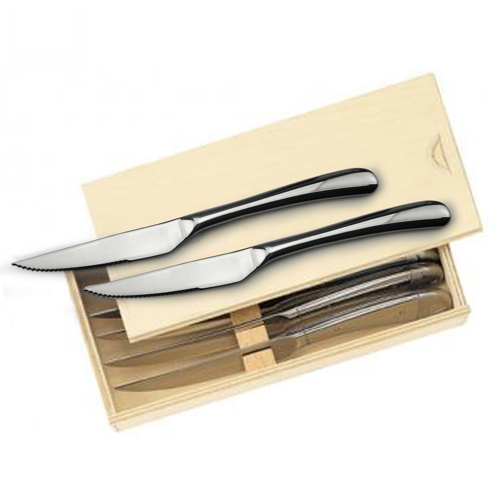 Зеркальная полированная нержавеющая сталь 8-piece steak knife set