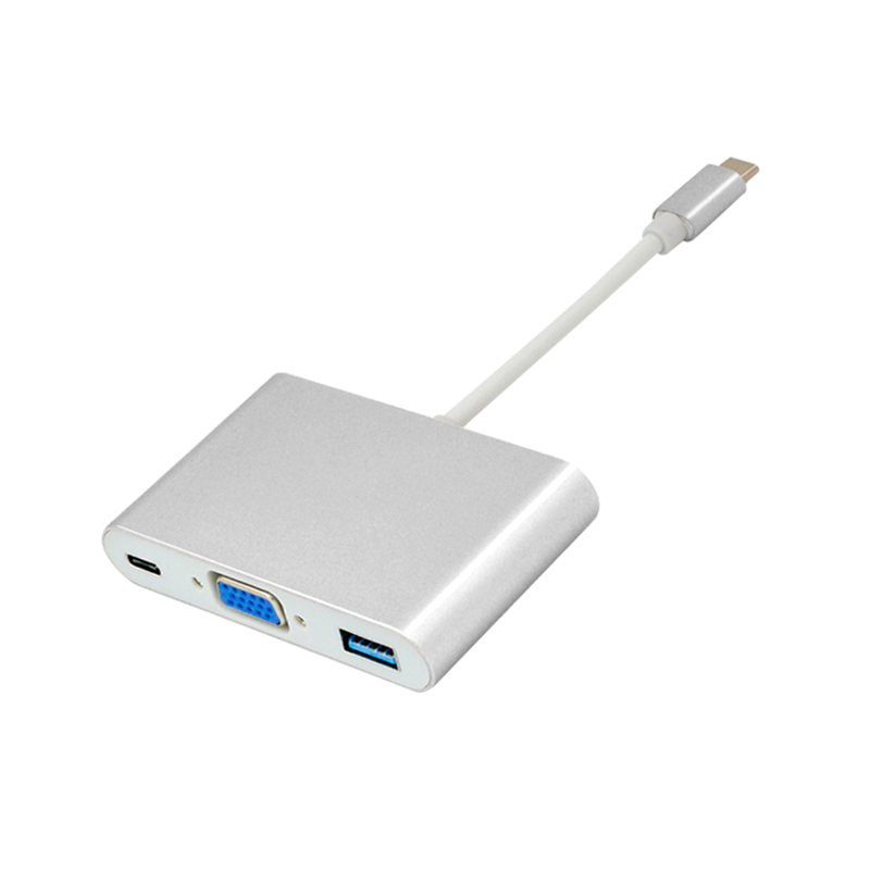 Переходник с USB 3,0 типа C на HDTV VGA /USB 3,0/Type C для Macbook
