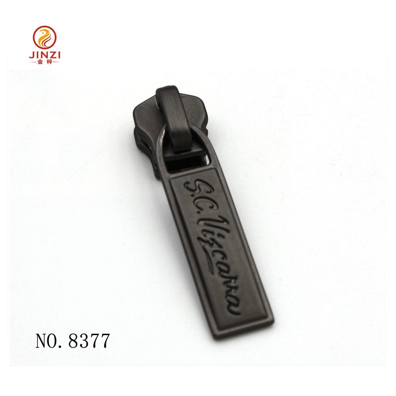 Factory customized OEM brand logo metal slider zipper puller