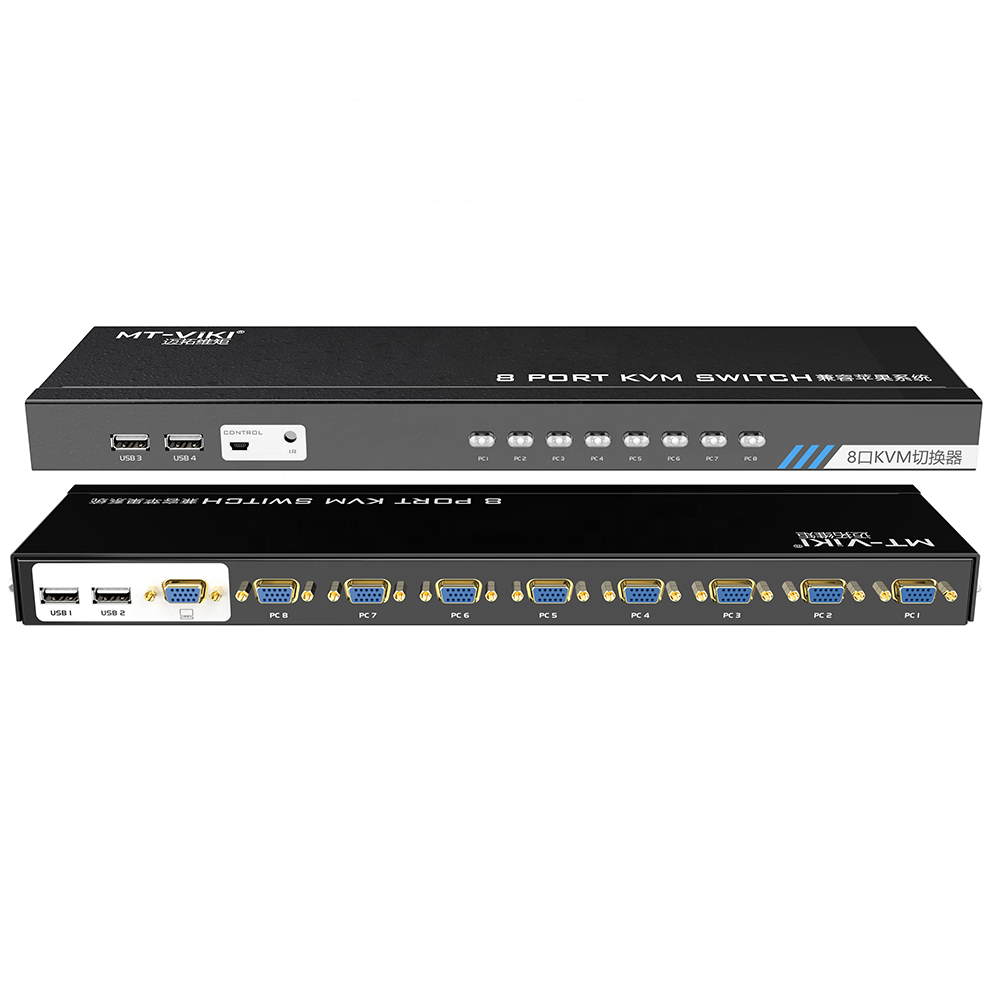 Mt-Viki горячая Распродажа Usb Vga 8 портов Kvm переключатель с 8 Kvm кабелями