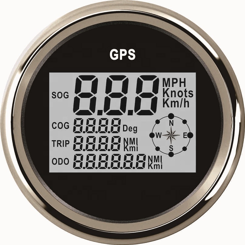 Цифровой GPS Спидометр, одометр 85 мм 0-999 для автомобиля, лодки, с подсветкой, 12 В, 24 В