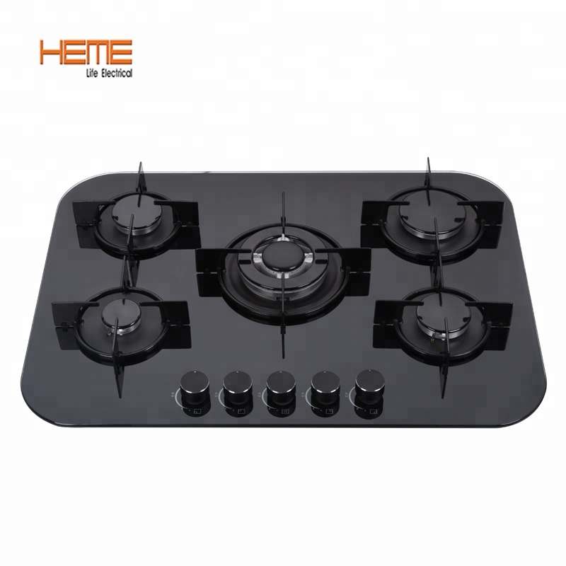 Новый мир в итальянском дизайне черный плиты газовой плитой (PG7051G-AEBR)